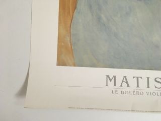 Henri Matisse - Le Boléro Violet 1941 - 1990 - Rare Offset Poster 3