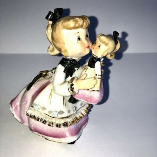 Rare Lefton’s 1955 China Girl With Look Alike Doll Kw 8948 In