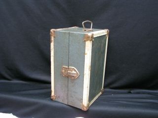 Vintage Miniature Doll Travel Trunk & Doll Clothes