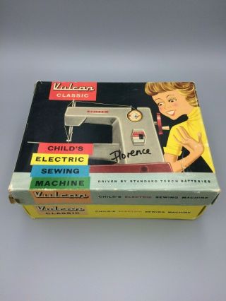 Rare Vintage Collectors Vulcan Classic Child’s Electric Toy Sewing Machine 2