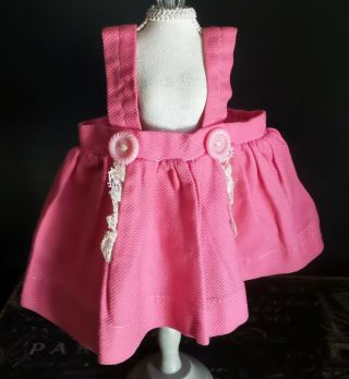 Vintage Unusual Pink Tagged Gund Creation Pinafore Style Dress For Your Dolls