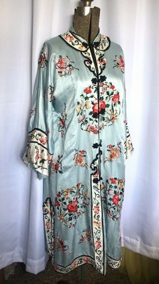 Vintage Chinese Silk Embroidered Robe “esme”