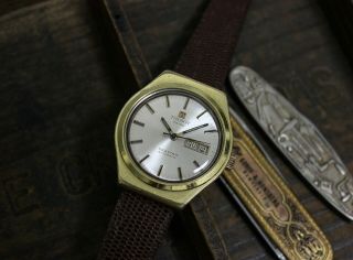 Rare Vintage Tissot Seastar Automatic Cal.  2571 Swiss Made Men Gold Retro Watch
