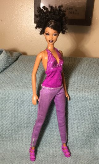 Rare Barbie Doll African American Curly Hair Gorgeous Face