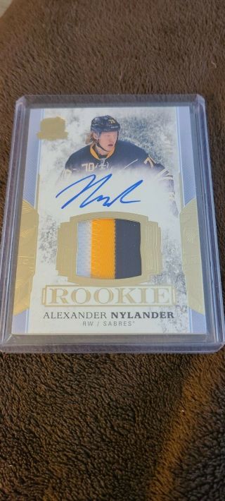 Rare 2017 - 18 Ud The Cup Alexander Nylander Rc Auto 3 Color Patch Rpa Gold /24