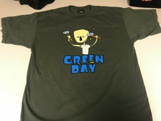 Green Day Xl Nimrod Hammer Shirt 1997 Extremely Rare Licensed Green