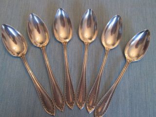 Set 6 Tea Spoons Vintage Oneida Community Silverplate: Sheraton Pattern: Lovley