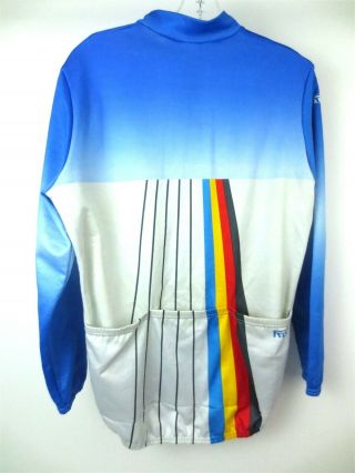 Rare RIZI Vintage 1980s 1/4 Zip Cycling Long Sleeve Shirt Jersey Size M 3