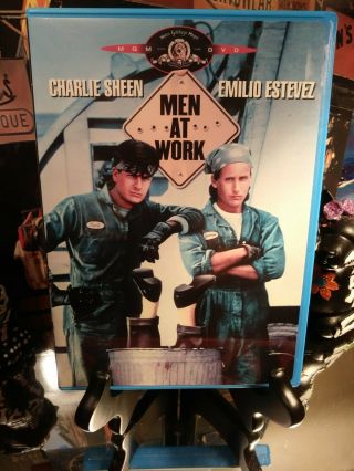 Men At Work (dvd) 1990 - Emilio Estevez & Charlie Sheen - Ws/fs Cc - Rare Oop