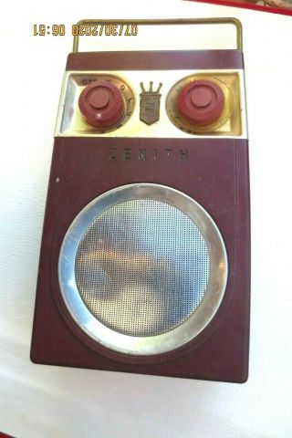Vintage Owl Zenith Royal 500 Chassis 7xt 40z1 Fairly Rare 7 Transistor Radio