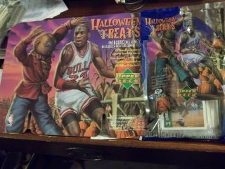 Rare 1996 Upper Deck Halloween Michael Jordan Header Card & 20 2 Card Packs Rare