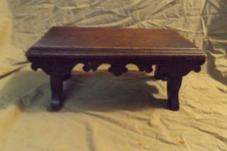 Antique Mission Arts & Crafts Eastlake Style Footstool Stool Drop Finial Skirts