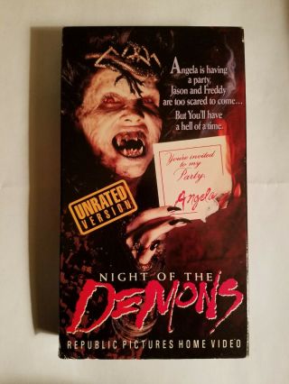 Night Of The Demons Vhs Rare Horror Unrated Version Classic