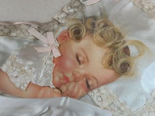 Victorian Baby Mourning Picture Real Hair Early 1900s Vintage Antique Folk Art 3 2