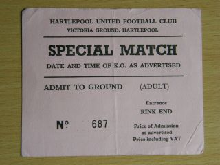 Rare Fa Cup 3rd Rd Hartlepool United V Leeds United 18th Jan1979