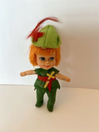 Vintage Mattel Liddle Kiddles Peter Pan Paniddle Sword And Hat