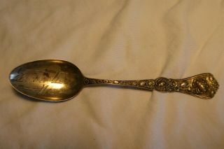 Antique Sioux City Iowa 5.  25 " Sterling Silver Souvenir Spoon - Baker Manchester