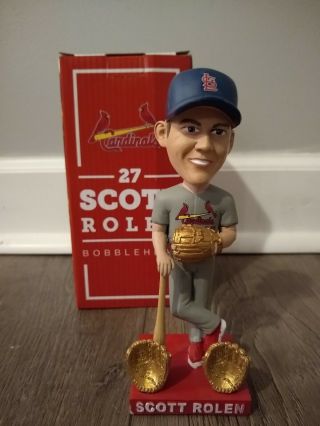Scott Rolen Bud Bash Rare Gold Glove Bobblehead St.  Louis Cardinals 6/5/18 Sga