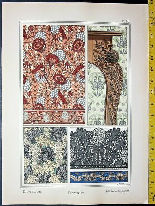 Dandelion Designs,  Art Nouveau/jugendstil,  Eugene Grasset,  La Plante.  1896 45