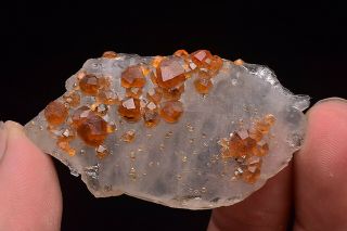 15g Natural Fanta Spessartine Garnets Smoky Crystal Rare Mineral Specimen