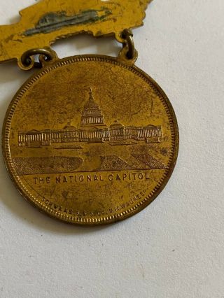 Woodrow Wilson 1918 Inauguration Souvenir medal and pin RARE 2