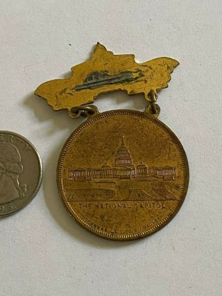 Woodrow Wilson 1918 Inauguration Souvenir medal and pin RARE 3