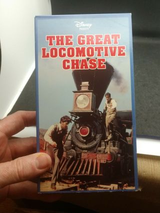 The Great Locomotive Chase (vhs) 1956 Fess Parker,  Jeffrey Hunter - Like Rare