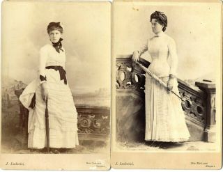 Antique Cabinet Photo 1880s Newport Ri Gilded Age King Sisters Historic Family