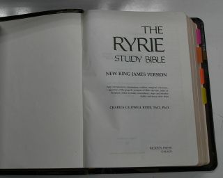 1985 Rare - - NKJV Ryrie Study Bible; cover,  slightly content 2