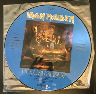 Rare Iron Maiden Powerslave Vinyl Picture Disc LP Record UK 1984 EJ 24 0200 0 2