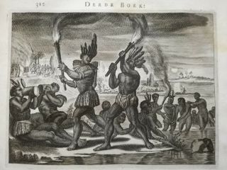 Montanus America Print Peru Indians (b) - 1671
