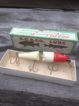 Vintage Creek Chub Jointed Pikie Fishing Lure Glass Eyes Box