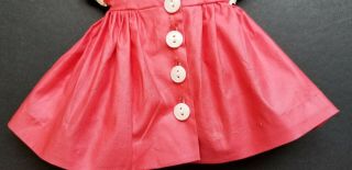 VINTAGE SWEET SUE DOLL DRESS RED BUTTON DOWN WHITE COLLAR FITS16 