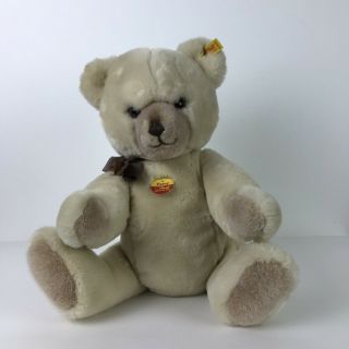 Vintage Steiff Petsy 17 " Beige Teddy Bear 5 Way Jointed 1980s Plush Toy 0235/45