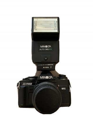 Rare Minolta X - 700 35mm Slr Film Camera & Lens & Flash