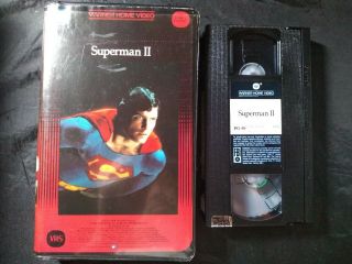Superman Ii 2 Vhs Release 1983 Warner Home Video Clamshell Big Box Rare