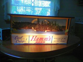 Hamms Beer Sign Vintage Non Motion Rare Light