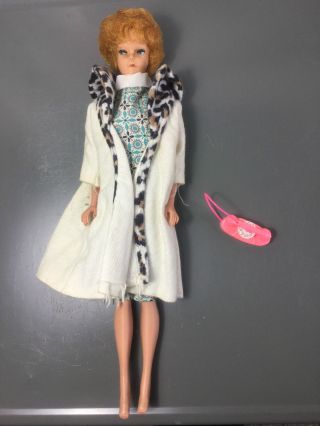Vintage 1962 Midge Barbie Doll Red Bubble Cut Hair Toy Phone Japan Straight Leg