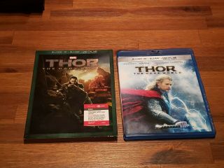 Thor The Dark World (blu - Ray,  3d Blu - Ray) Rare Loki Target Slipcover) Likenew