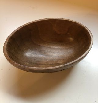 Intricately Carved Antique / Vintage Wooden Trinket Bowl (MISC4) 2