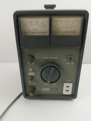 Vintage Eico 1073 Analog Variable Ac Power Supply Rare Variac