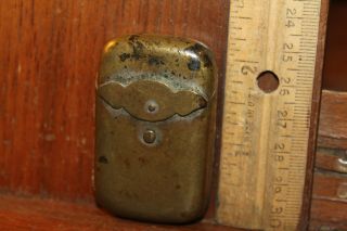 Antique Brass Spring Loaded Matchsafe Match Safe Case