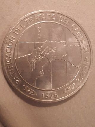Rare Copper Nickel Version 1978 Panama 10 Balboa Very Low Mintage Uncirculated