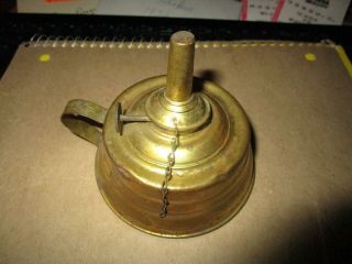 Antique E Miller Brass & Tin Whale Oil Lamp Usa Alcohol Burner