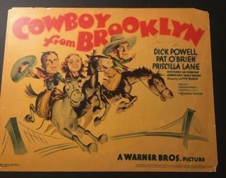 Cowboy From Brooklyn 1938 Lobby Card - Dick Powell Ronald Reagan Rare