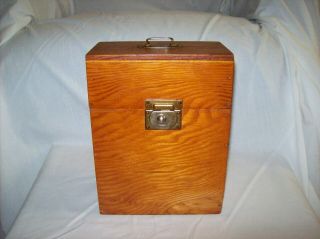 Antique Barber Ship Straight Razor Wood Storage Box Perfecto Products Co.