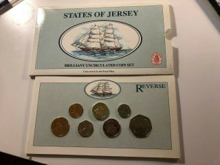 Jersey 1992 Set With Rare 1 Pound Coin