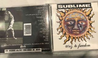 Sublime 40 Oz Ounces To Freedom Skunk Records Argonne W/ Get Out Cd Rare