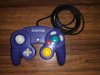 Rare Nintendo Gamecube Dol - 003 Controller Indigo Purple W/ Clear Back Game Pad