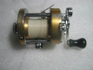 Vintage Penn 920 Levelmatic Bait Cast Reel With Strong Clicker And Line Usa